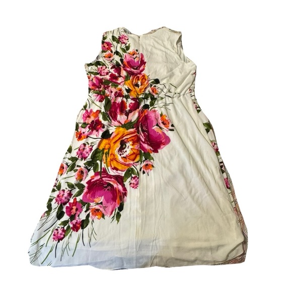 London Times Florarl Cap Sleeve Dress - Picture 3 of 3